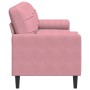 3-seater sofa with pink velvet cushions 210 cm by , Sofas - Ref: Foro24-3278242, Price: 359,94 €, Discount: %