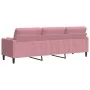 3-seater sofa with pink velvet cushions 210 cm by , Sofas - Ref: Foro24-3278242, Price: 354,11 €, Discount: %