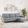 3-seater sofa with light gray fabric ottoman 210 cm by , Sofas - Ref: Foro24-3278249, Price: 327,04 €, Discount: %
