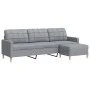 3-seater sofa with light gray fabric ottoman 210 cm by , Sofas - Ref: Foro24-3278249, Price: 327,04 €, Discount: %
