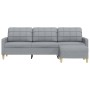 3-seater sofa with light gray fabric ottoman 210 cm by , Sofas - Ref: Foro24-3278249, Price: 331,79 €, Discount: %