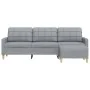 3-seater sofa with light gray fabric ottoman 210 cm by , Sofas - Ref: Foro24-3278249, Price: 327,04 €, Discount: %