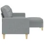 3-seater sofa with light gray fabric ottoman 210 cm by , Sofas - Ref: Foro24-3278249, Price: 327,04 €, Discount: %