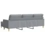 3-seater sofa with light gray fabric ottoman 210 cm by , Sofas - Ref: Foro24-3278249, Price: 327,04 €, Discount: %