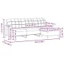 Dreisitzer-Sofa mit Hocker aus hellgrauem Stoff, 210 cm. von , Sofas - Ref: Foro24-3278249, Preis: 327,04 €, Rabatt: %