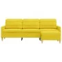 3-seater sofa with light yellow fabric ottoman, 210 cm by , Sofas - Ref: Foro24-3278254, Price: 349,71 €, Discount: %
