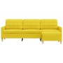 Dreisitzer-Sofa mit Hocker aus hellem gelbem Stoff, 210 cm. von , Sofas - Ref: Foro24-3278254, Preis: 355,24 €, Rabatt: %