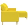 3-seater sofa with light yellow fabric ottoman, 210 cm by , Sofas - Ref: Foro24-3278254, Price: 349,71 €, Discount: %