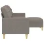 3-seater sofa with taupe grey fabric footstool, 210 cm by , Sofas - Ref: Foro24-3278256, Price: 369,51 €, Discount: %