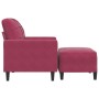 Armchair with red velvet stool 60 cm by , Sofas - Ref: Foro24-3278261, Price: 203,92 €, Discount: %