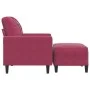 Armchair with red velvet stool 60 cm by , Sofas - Ref: Foro24-3278261, Price: 196,67 €, Discount: %