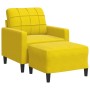 Sessel mit Hocker aus gelbem Samt, 60 cm. von , Sofas - Ref: Foro24-3278263, Preis: 194,50 €, Rabatt: %