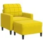 Sillón con taburete terciopelo amarillo 60 cm de , Sofás - Ref: Foro24-3278263, Precio: 191,36 €, Descuento: %