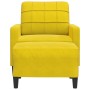 Sillón con taburete terciopelo amarillo 60 cm de , Sofás - Ref: Foro24-3278263, Precio: 194,39 €