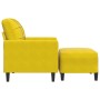 Sessel mit Hocker aus gelbem Samt, 60 cm. von , Sofas - Ref: Foro24-3278263, Preis: 194,50 €, Rabatt: %