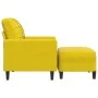 Sillón con taburete terciopelo amarillo 60 cm de , Sofás - Ref: Foro24-3278263, Precio: 191,36 €, Descuento: %