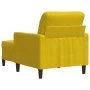 Sillón con taburete terciopelo amarillo 60 cm de , Sofás - Ref: Foro24-3278263, Precio: 191,36 €, Descuento: %