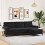 Dreisitzer-Sofa mit schwarzem Samt-Hocker, 210 cm. von , Sofas - Ref: Foro24-3278282, Preis: 335,64 €, Rabatt: %