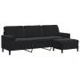 Dreisitzer-Sofa mit schwarzem Samt-Hocker, 210 cm. von , Sofas - Ref: Foro24-3278282, Preis: 335,64 €, Rabatt: %