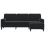 Dreisitzer-Sofa mit schwarzem Samt-Hocker, 210 cm. von , Sofas - Ref: Foro24-3278282, Preis: 335,64 €, Rabatt: %