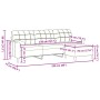 Dreisitzer-Sofa mit schwarzem Samt-Hocker, 210 cm. von , Sofas - Ref: Foro24-3278282, Preis: 341,11 €, Rabatt: %