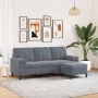 Dreisitzer-Sofa mit dunkelgrauem Samt-Hocker, 180 cm. von , Sofas - Ref: Foro24-3278268, Preis: 296,83 €, Rabatt: %