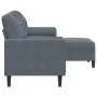 Dreisitzer-Sofa mit dunkelgrauem Samt-Hocker, 180 cm. von , Sofas - Ref: Foro24-3278268, Preis: 296,83 €, Rabatt: %