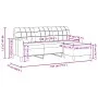 Dreisitzer-Sofa mit dunkelgrauem Samt-Hocker, 180 cm. von , Sofas - Ref: Foro24-3278268, Preis: 296,83 €, Rabatt: %