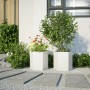 Hexagonal planters 2 units white steel 46x40x45 cm by , Pots and planters - Ref: Foro24-851111, Price: 70,76 €, Discount: %