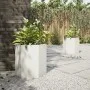 Hexagonal planters 2 units white steel 46x40x45 cm by , Pots and planters - Ref: Foro24-851111, Price: 69,22 €, Discount: %