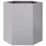 Hexagonal stainless steel planter 46x40x45 cm by , Pots and planters - Ref: Foro24-851118, Price: 37,98 €, Discount: %