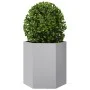 Hexagonal stainless steel planter 46x40x45 cm by , Pots and planters - Ref: Foro24-851118, Price: 37,98 €, Discount: %