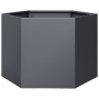 Hexagonal planter in anthracite grey steel, 69x60x45 cm by , Pots and planters - Ref: Foro24-851124, Price: 63,02 €, Discount: %