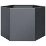 Hexagonal planter in anthracite grey steel, 69x60x45 cm by , Pots and planters - Ref: Foro24-851124, Price: 63,09 €, Discount: %