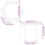 Sechseckiger Pflanzkübel aus anthrazitgrauem Stahl, 69x60x45 cm. von , Töpfe und Pflanzgefäße - Ref: Foro24-851124, Preis: 63...