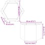 Sechseckiger Pflanzkübel aus anthrazitgrauem Stahl, 69x60x45 cm. von , Töpfe und Pflanzgefäße - Ref: Foro24-851124, Preis: 63...