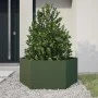Jardinera hexagonal de acero verde oliva 104x90x45 cm de , Maceteros y jardineras - Ref: Foro24-851132, Precio: 68,86 €, Desc...