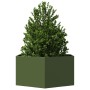 Hexagonal olive green steel planter 104x90x45 cm by , Pots and planters - Ref: Foro24-851132, Price: 70,87 €, Discount: %