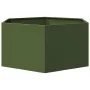 Jardinera hexagonal de acero verde oliva 104x90x45 cm de , Maceteros y jardineras - Ref: Foro24-851132, Precio: 68,86 €, Desc...