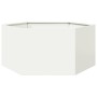Sechseckiges Blumenbeet aus weißem Stahl, 104x90x45 cm. von , Töpfe und Pflanzgefäße - Ref: Foro24-851130, Preis: 75,64 €, Ra...