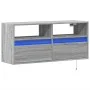 TV-Wandmöbel mit LED-Lichtern in Sonoma-Grau 100x31x45 cm von , TV-Möbel - Ref: Foro24-852339, Preis: 72,85 €, Rabatt: %