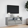 Mueble de TV de pared con luces LED gris Sonoma 100x31x45 cm de , Muebles TV - Ref: Foro24-852339, Precio: 75,93 €, Descuento: %