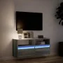 TV-Wandmöbel mit LED-Lichtern in Sonoma-Grau 100x31x45 cm von , TV-Möbel - Ref: Foro24-852339, Preis: 72,85 €, Rabatt: %