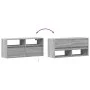 Mueble de TV de pared con luces LED gris Sonoma 100x31x45 cm de , Muebles TV - Ref: Foro24-852339, Precio: 72,85 €, Descuento: %