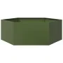 Hexagonal olive green steel planter 138x120x45 cm by , Pots and planters - Ref: Foro24-851139, Price: 97,84 €, Discount: %