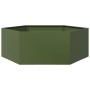 Jardinera hexagonal de acero verde oliva 138x120x45 cm de , Maceteros y jardineras - Ref: Foro24-851139, Precio: 99,87 €, Des...