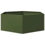 Hexagonal olive green steel planter 138x120x45 cm by , Pots and planters - Ref: Foro24-851139, Price: 97,84 €, Discount: %