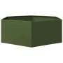 Hexagonal olive green steel planter 138x120x45 cm by , Pots and planters - Ref: Foro24-851139, Price: 97,84 €, Discount: %