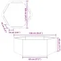 Sechseckiges Pflanzgefäß aus olivgrünem Stahl, 138x120x45 cm. von , Töpfe und Pflanzgefäße - Ref: Foro24-851139, Preis: 97,88...