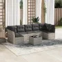 Garden sofa set 8 pieces and gray synthetic rattan cushions by , Garden sets - Ref: Foro24-3217442, Price: 519,04 €, Discount: %